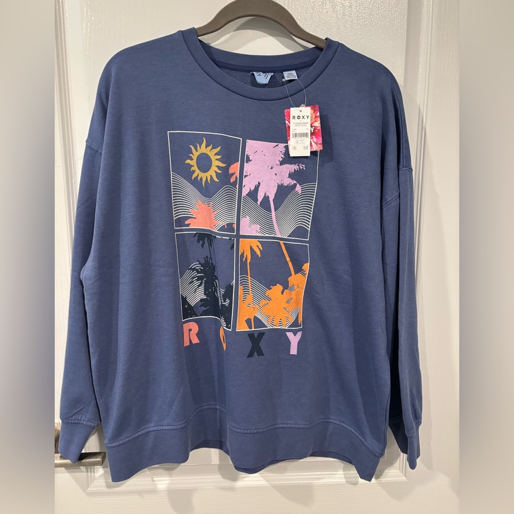 Roxy sweatshirt.  New With tag. Light weight. Great for summer!